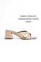 Ten Patent Leather Covered Heels 5cm Women's Crossed Slippers Shoes New Season - 3