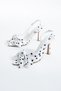 Edith Polka Dot Bow Detailed Pointed Toe Slingback Heeled Shoes