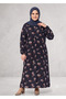 Women's Plus Size 100% Cotton Fabric Hijab Dress 33303