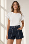 Women's Ecru Sleeve Ruffle Camisole T-Shirt TSH-19000417 - 3