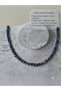 Certified 6 mm Lapis Lazuli Natural Stone Necklace