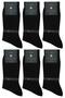 La'pescara Ultra Luxury 6-Piece Black Bamboo Classic Men's Socks Set Crp178