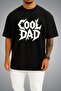 تي شيرت كبير الحجم مطبوع عليه Cool Dad على الصدر للجنسين