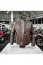 Men's Jacket : Leather Jacket Colour Dark Brown - 2