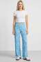 2 Pieces Comfortable Fit High Waist Wide-Leg Viscose Mix Women's Trousers - 2