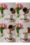 Di Tazza_El Yapimi Two-Person Four-Piece_Pink_Tulip 110ml Coffee Cup
