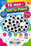 Moving Eye Black 15 mm Pack of 100 Playing Eye Hobby Design Kindergarten Nursery Activity Craft