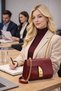 Modern Lock Design Wine Set of Chain Strap for Women Shoulder Bag |   Wine T8306 - 2