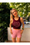 Love and Light Bordo, Heart and Slogan Printed Yoga Crop Top - 4
