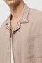 Oversize Muslin Shirt and Wide-Leg Pants Set Beige - 4