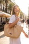 Women's Handbag Shoulder Bag Straw Bag Handbag Daily Large Size Summer Tote Bag Khaki- Valencia Tote - 2
