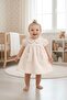 Baby Bebe Collar Pocket Embroidered Muslin Dress Summer Wear - 2