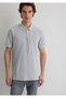 Stripe Detailed Gray Polo T-Shirt Slim Fit / Slim Fit 065900-34019 - 2