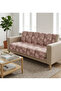 Sofa Sofa Bed Cover Dried Rose Vein Patterned Anti-Slip Base Sponge Top Fabric Velvet - 2