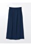 Elastic Waist Linen Look Skirt (S5) - 6