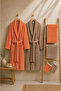Eldy Striped Bathrobe Set Family Set, 6 Pieces, 100% Cotton Certified Şalyaka Bathrobe Dowry Set - 3