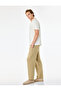 Cotton Pocketed Elastic Waist Lace-Up Trousers - 2
