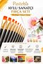 10-Piece Artist Brush Set – Flat, Angled, and Fine Tip Brushes – Compatible with Oil Paint, Acrylic, and Watercolor - 4
