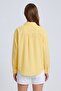 Yellow Wrap Detailed Striped Shirt - 8