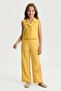 5-14 Years Old Moon Pearl Girls' Trouser Suit-Lemon - 4