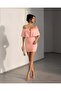 Off-Shoulder Mini Scuba Dress 58985 Powder - 2