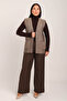 Women's Mink Sand Pocket Sleeveless Knitted Vest - 4
