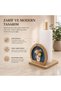 Wooden paper towel holder decorative kitchen countertop vase flower figured towel holder 25 cm stand - 6