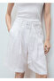 Bermuda Shorts with Linen Blend Belt