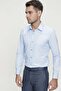 Men's Slim Fit Cotton Satin Classic Blue Shirt Gk 624 - 2