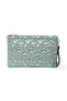 Star Patterned Baby Blue Shiny Portfolio & Clutch Bag with Removable Wrist Strap 30 X 19 - 8