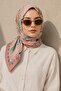 وشاح ناعم بنمط الحديقة التجريدي بلون النعناع 90x90 سم - 2