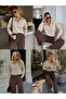 Beige Half-Zip Collar Sweatshirt