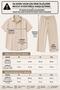 Crepe Fabric Short Sleeve Shirt - Trousers Set Stretch Fabric Unisex Women's Men's Set - 2