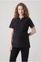 Women's Black Linen Scalloped Lace Maternity Pajama Set