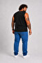Large Size Printed Sleeveless T-Shirt Basketball 26123 Black - 3