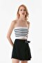 Striped Strapless Seamless Bustier - 4