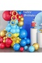 Other As Picture 112-Piece Set of Cartoon Carnival Circus Theme Balloon Arch Set Red Blue Yellow Lat - 4