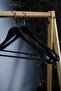 Wooden M023B 44cm Men's Suit Hanger with Bar, Coat Hanger Black Color 10 Pieces - 2