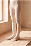 Girl's 20 denier knitted patterned tights - ecru