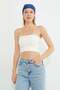 Basic Covered Strapless Bustier - 5