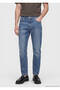 Indigo Regular Fit Denim Cotton Blend Trousers - 2