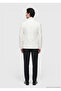 Ecru Plain Modern Fit Double Breasted Collar Woven Tuxedo Suit - 5