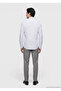 Gray Striped Regular Fit Long Woven Classic 100% Cotton Shirt - 5