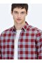 Burgundy Regular Fit Long Woven Casual 100% Cotton Shirt - 4