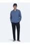 Blue Striped Regular Fit Long Woven Velvet Casual 100% Cotton Shirt - 3