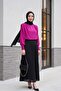 Sleeve Drawstring Blouse with Padded Shoulders -Pink - 5