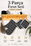 3-Piece Oven Gloves and Pot Holder Kitchen Set & 220 Degree Heat Resistant
