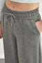 Modal Sweatpants with Tie Waist and Green Front Detail - 8