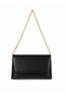 Women's Black Chain Strap Shoulder Bag – Stylish Magnetic Closure Daily & Evening Clutch Bag