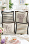 Antique Pillar and Sculpture Illustrated 4-Piece Fringed-Tasseled Throw Pillow Cover Set